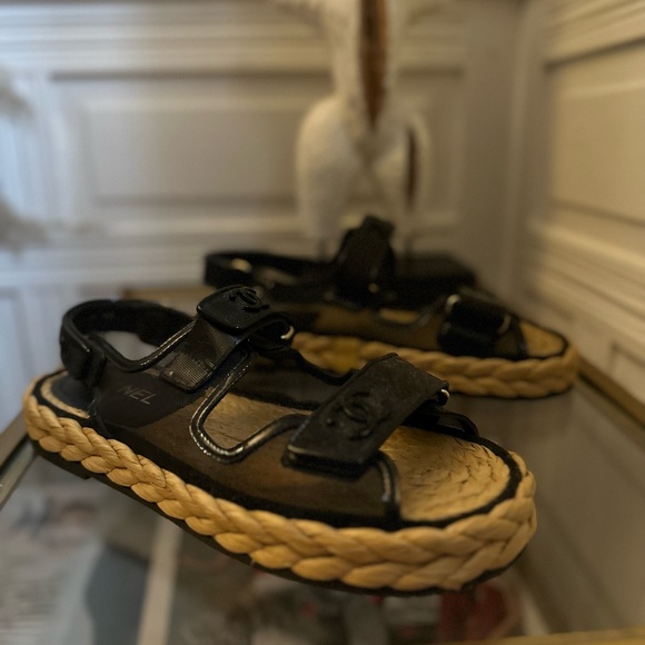 Raffia Chanel Dad Sandals - Picture 2 of 5